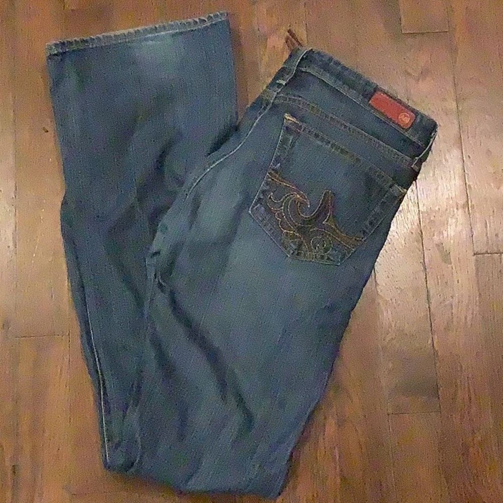 AG Adriano Goldschmied The Angel Denim Jean Boot Cut Size 28 Blue - Picture 3 of 5